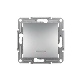 Schneider EPH1400161 Asfora Plus Alüminyum Çerçevesiz Vidasız Işıklı Anahtar