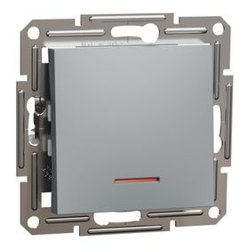 Schneider EPH1400162 Asfora Plus Çelik Çerçevesiz Vidasız Işıklı Anahtar