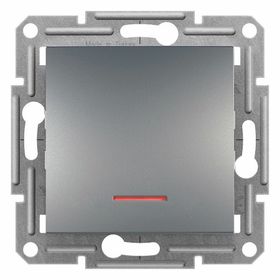 Schneider EPH1400162 Asfora Plus Çelik Çerçevesiz Vidasız Işıklı Anahtar