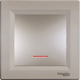 Schneider EPH1400169 Asfora Plus Bronz Çerçevesiz Vidasız Işıklı Anahtar