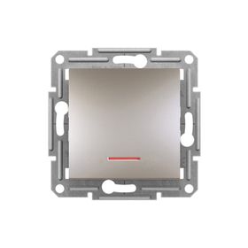 Schneider EPH1400169 Asfora Plus Bronz Çerçevesiz Vidasız Işıklı Anahtar