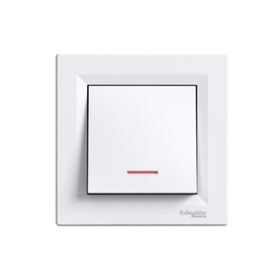 Schneider EPH1600121 Asfora Beyaz Işıklı Yaylı Lıght Butonu