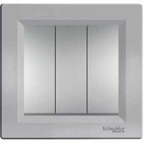 Schneider EPH2100161 Asfora Plus Alüminyum Üçlü Anahtar