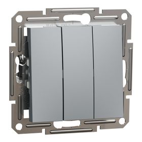 Schneider EPH2100162 Üçlü Çelik Çerçevesiz Anahtar
