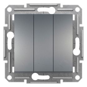 Schneider EPH2100162 Üçlü Çelik Çerçevesiz Anahtar