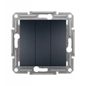 Schneider EPH2100171 Asfora 3 Circuits Switch Anthracite