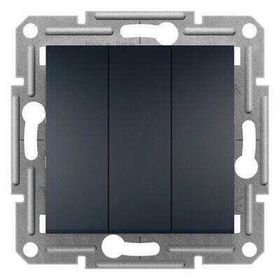 Schneider EPH2100171 Asfora 3 Circuits Switch Anthracite