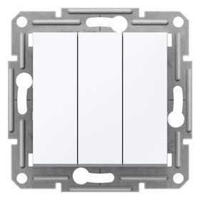 Schneider EPH2170121 Asfora Beyaz Üçlü Anahtar