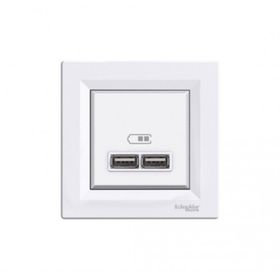 Schneider EPH2700221 Beyaz Asfora 2.1A 2li Usb Priz