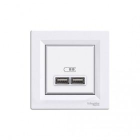 Schneider EPH2700221 Beyaz Asfora 2.1A 2li Usb Priz
