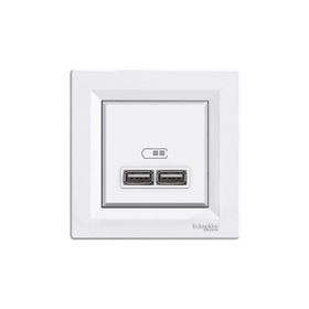 Schneider EPH2700221 Beyaz Asfora 2.1A 2li Usb Priz