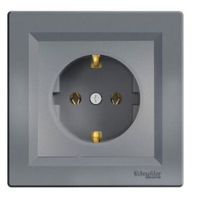 Schneider EPH2900162 Çerçeveli Asfora Plus Çelik Topraklı Priz
