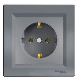 Schneider EPH2900162 Çerçeveli Asfora Plus Çelik Topraklı Priz