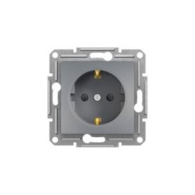 Schneider EPH2900262 Asfora Plus Çelik Topraklı Çocuk Korumalı Çerçeveli Priz