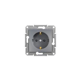 Schneider EPH2900262 Asfora Plus Çelik Topraklı Çocuk Korumalı Çerçeveli Priz