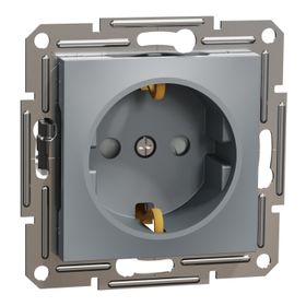 Schneider EPH2900262 Electric Asfora Çelik Çocuk Korumalı Topraklı Priz