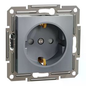 Schneider EPH2900262 Electric Asfora Çelik Çocuk Korumalı Topraklı Priz