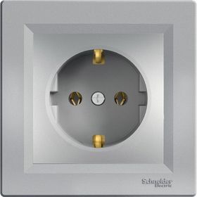 Schneider EPH2900521 Asfora 16A Beyaz Çerçeveli Kırmızı Gövdeli Topraklı Priz
