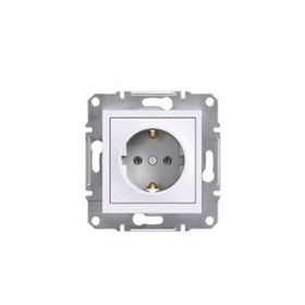 Schneider EPH2970221 Asfora Beyaz Çerçevesiz Topraklı Priz