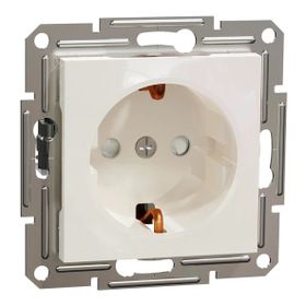 Schneider EPh2970223 Electric Asfora Krem Çocuk Korumalı Topraklı Çerçevesiz Priz