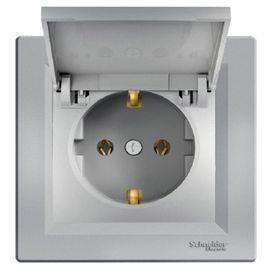 Schneider EPH3100361 Asfora Plus IP44 Çerçeveli Vidalı Kapaklı Alüminyum Topraklı Priz
