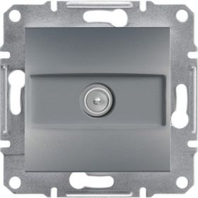 Schneider EPH3200162 Asfora Tekli 1Db Çelik Sonlu TV Prizi