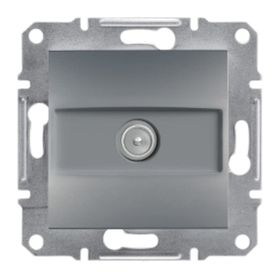 Schneider EPH3200162 Asfora Tekli 1Db Çelik Sonlu TV Prizi