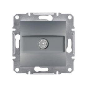 Schneider EPH3200162 Asfora Tekli 1Db Çelik Sonlu TV Prizi