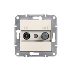 Schneider EPH3470123 Asfora 2'li Çerçevesiz Krem Sonlu F Tipi TV-SAT Prizi