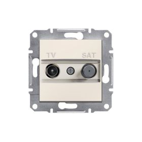 Schneider EPH3470123 Asfora 2'li Çerçevesiz Krem Sonlu F Tipi TV-SAT Prizi