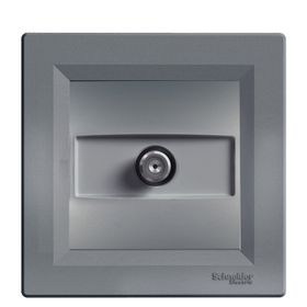 Schneider EPH3700162 Sonlu Çerçeveli Asfora Plus Çelik Uydu F Kollektörlü Sat Prizi
