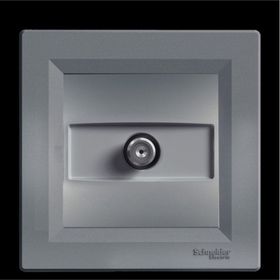 Schneider EPH3700162 Sonlu Çerçeveli Asfora Plus Çelik Uydu F Kollektörlü Sat Prizi