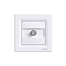 Schneider EPH3700221 Asfora 4Db Çerçeveli Beyaz Geçişli SAT Prizi