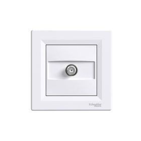 Schneider EPH3700221 Asfora 4Db Çerçeveli Beyaz Geçişli SAT Prizi