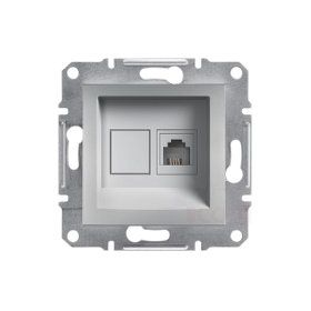 Schneider EPH4100161 Asfora Alüminyum Tek Çıkışlı Telefon Prizi