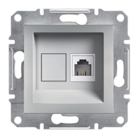 Schneider EPH4100161 Asfora Alüminyum Tek Çıkışlı Telefon Prizi