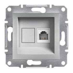 Schneider EPH4100161 Asfora Alüminyum Tek Çıkışlı Telefon Prizi