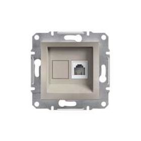 Schneider EPH4100169 Asfora Bronz Tek Çıkışlı Telefon Prizi