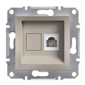 Schneider EPH4100169 Asfora Bronz Tek Çıkışlı Telefon Prizi