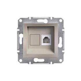 Schneider EPH4100169 Asfora Bronz Tek Çıkışlı Telefon Prizi