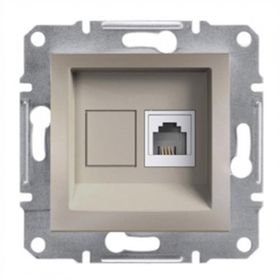 Schneider EPH4100169 Asfora Bronz Tek Çıkışlı Telefon Prizi