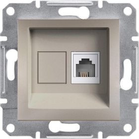 Schneider EPH4100169 Asfora Bronz Tek Çıkışlı Telefon Prizi