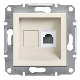 Schneider EPH4170123 Asfora Krem Çerçevesiz RJ11 Çıkışlı Telefon Prizi