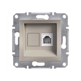 Schneider EPH4170123 Asfora Krem Çerçevesiz RJ11 Çıkışlı Telefon Prizi