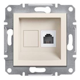 Schneider EPH4170123 Asfora Krem Çerçevesiz RJ11 Çıkışlı Telefon Prizi