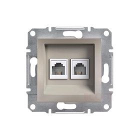 Schneider EPH4200169 Asfora Bronz 2 Çıkışlı Telefon Prizi