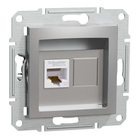 Schneider EPH4300161 Asfora Alüminyum Rj45 Tek Çıkışlı Telefon Prizi