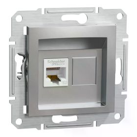 Schneider EPH4300161 Asfora Alüminyum Rj45 Tek Çıkışlı Telefon Prizi