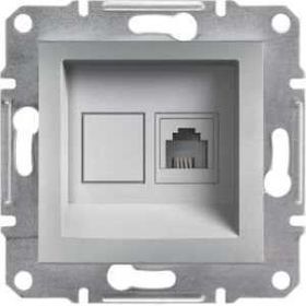 Schneider EPH4300161 Asfora Alüminyum Rj45 Tek Çıkışlı Telefon Prizi