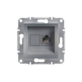 Schneider EPH4300162 Asfora Çelik RJ45 CAT5E Utp Telefon Data Prizi